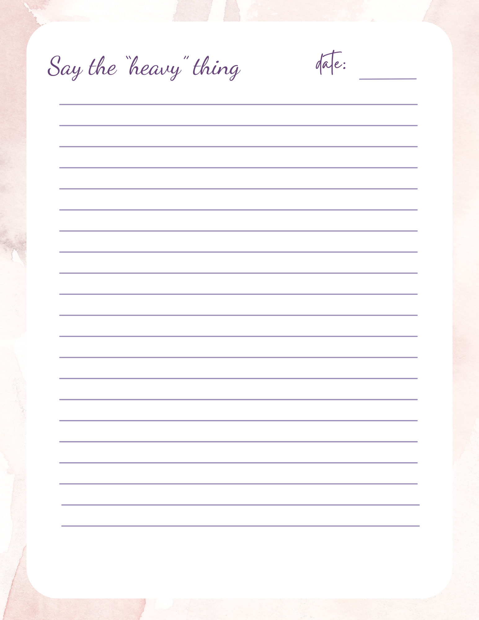 Say The Thing Journal