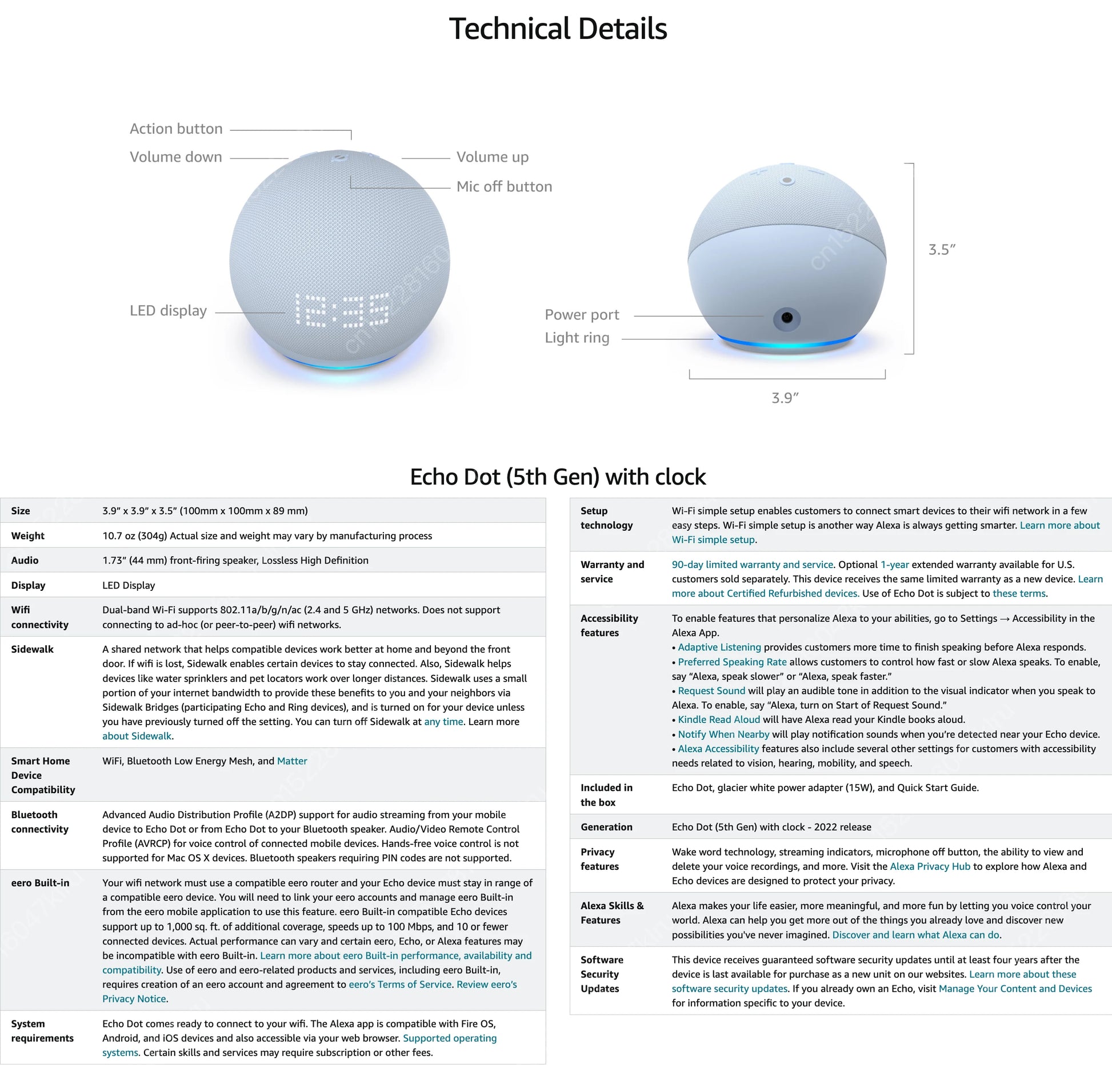 Echo Dot 5th Gen speaker with improved sound quality on desk
