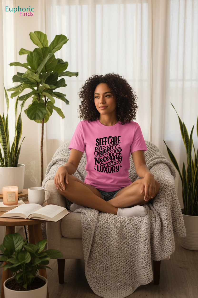 Self Care Is a Necessity Unisex T-Shirt | Motivational Self Care Tee