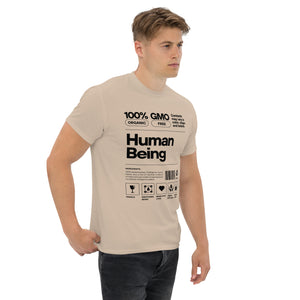 Human Being Label Tee- Funny Organic 
