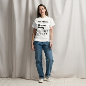Human Being Label Tee- Funny Organic 