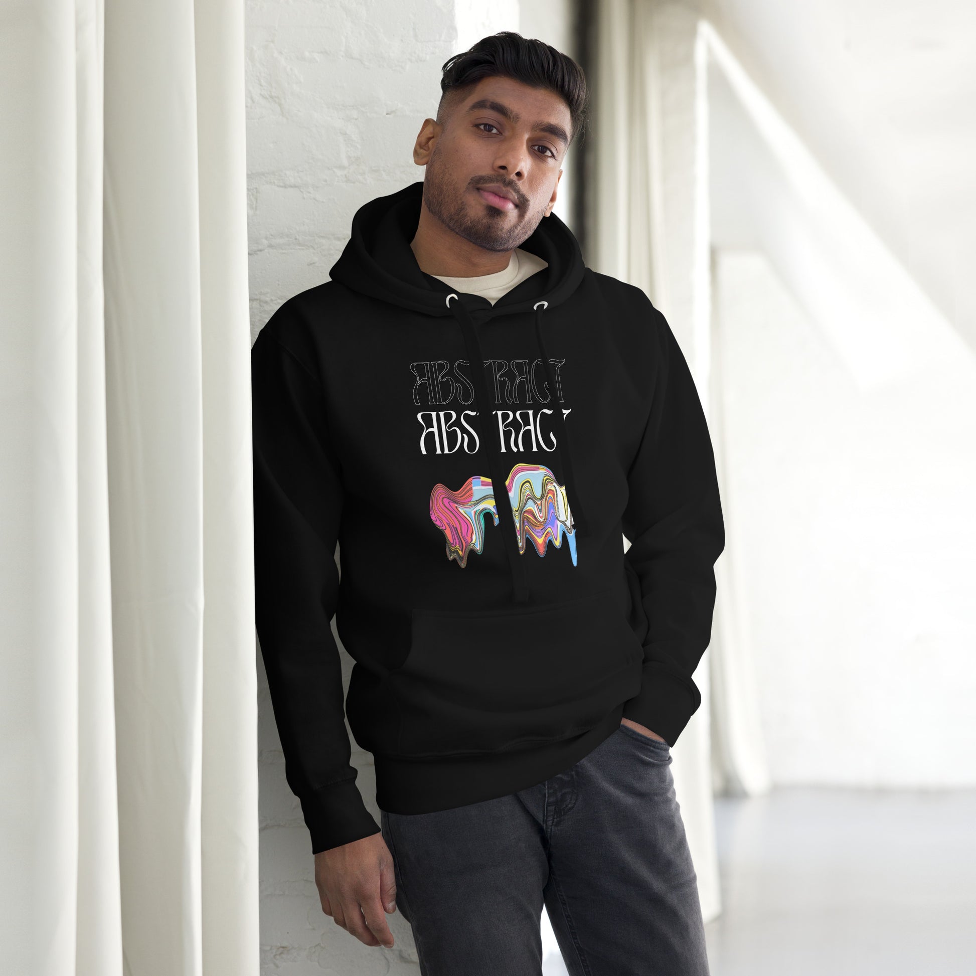 Abstract Unisex Hoodie- Colorful Art-Inspired Streetwear