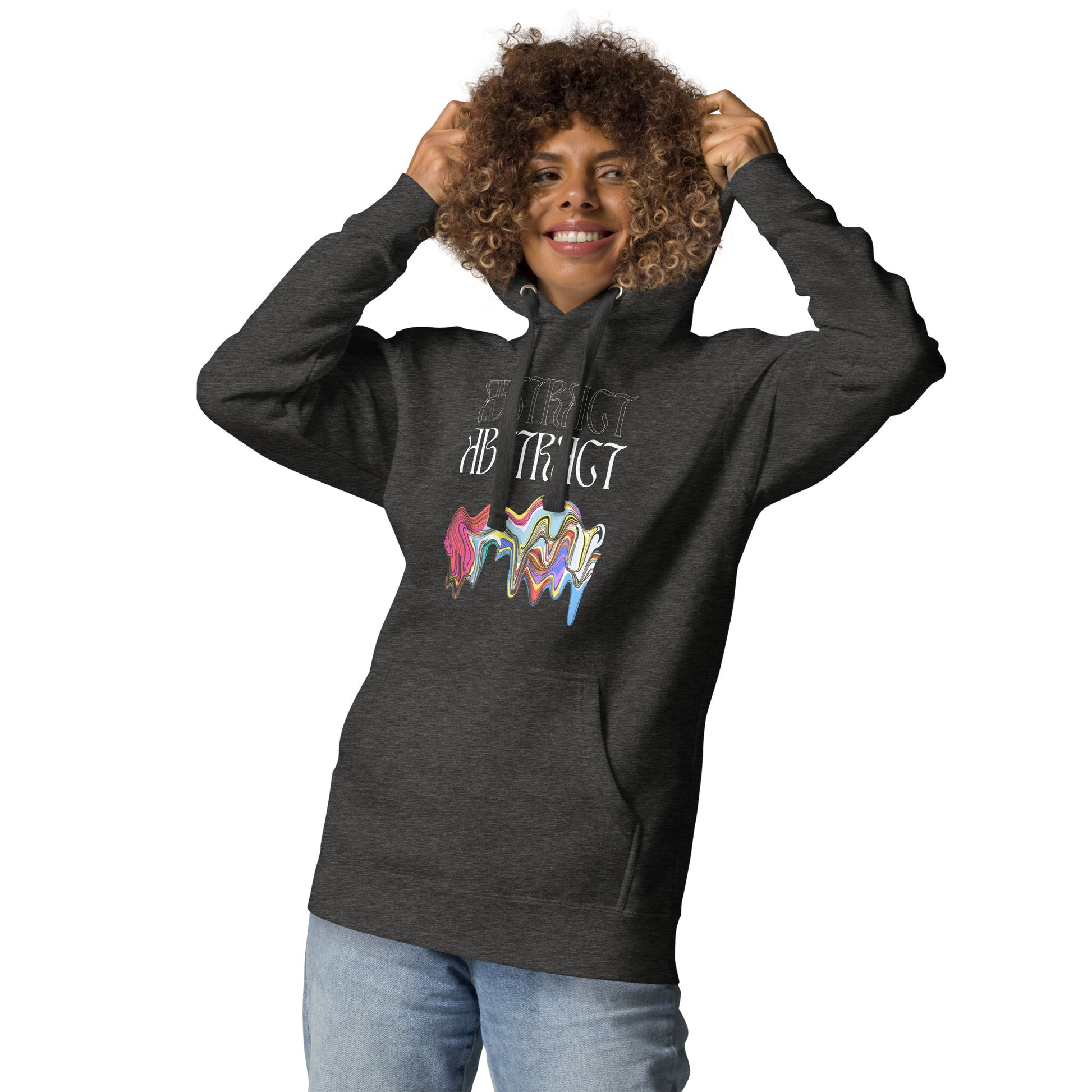 Abstract Unisex Hoodie- Colorful Art-Inspired Streetwear
