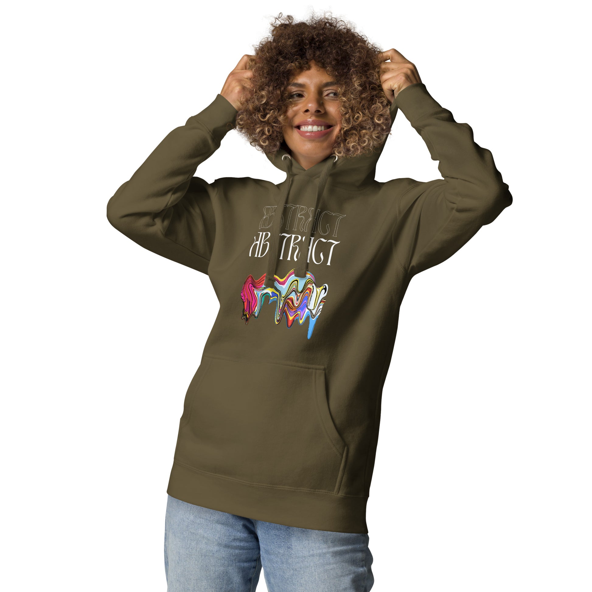 Abstract Unisex Hoodie- Colorful Art-Inspired Streetwear