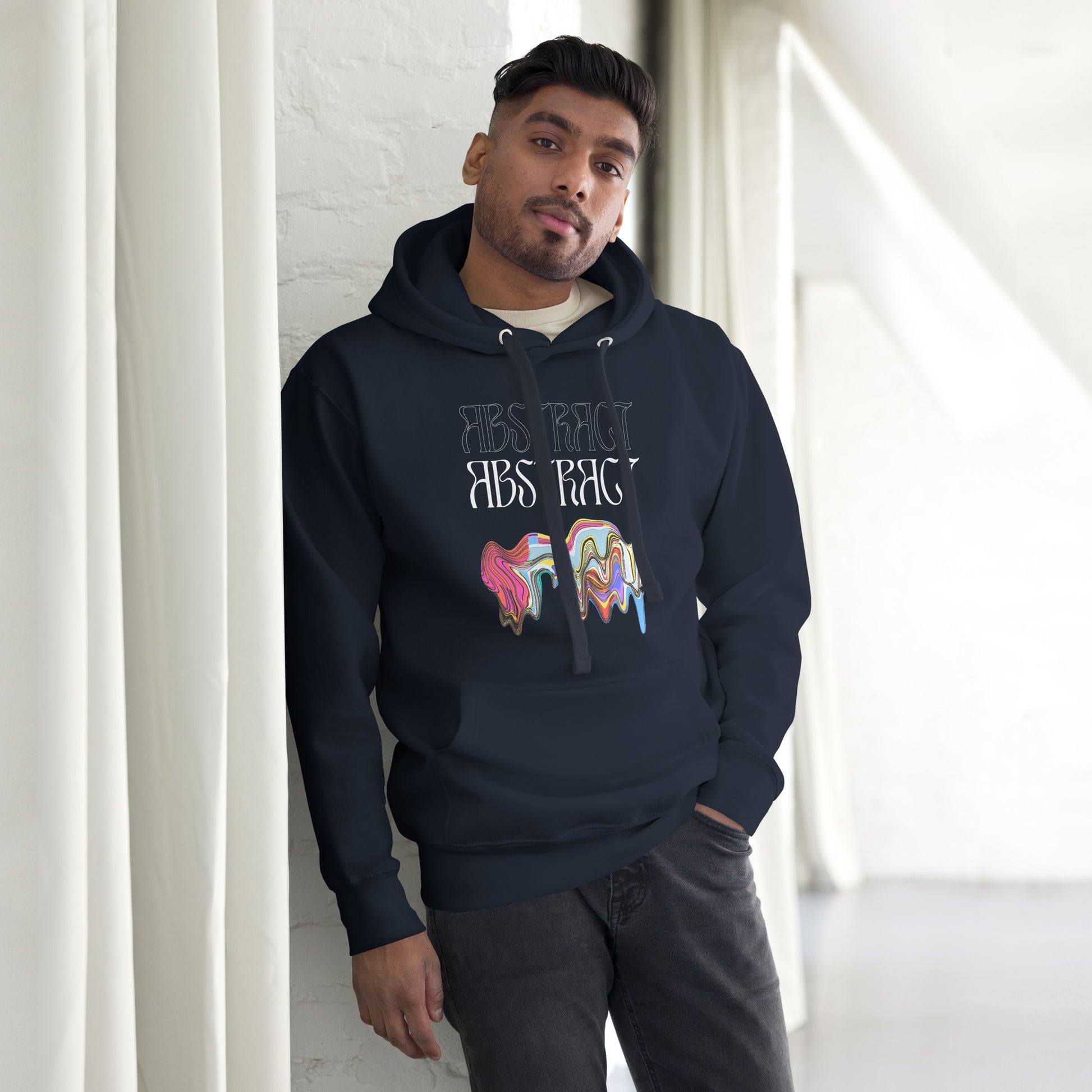 Abstract Unisex Hoodie- Colorful Art-Inspired Streetwear