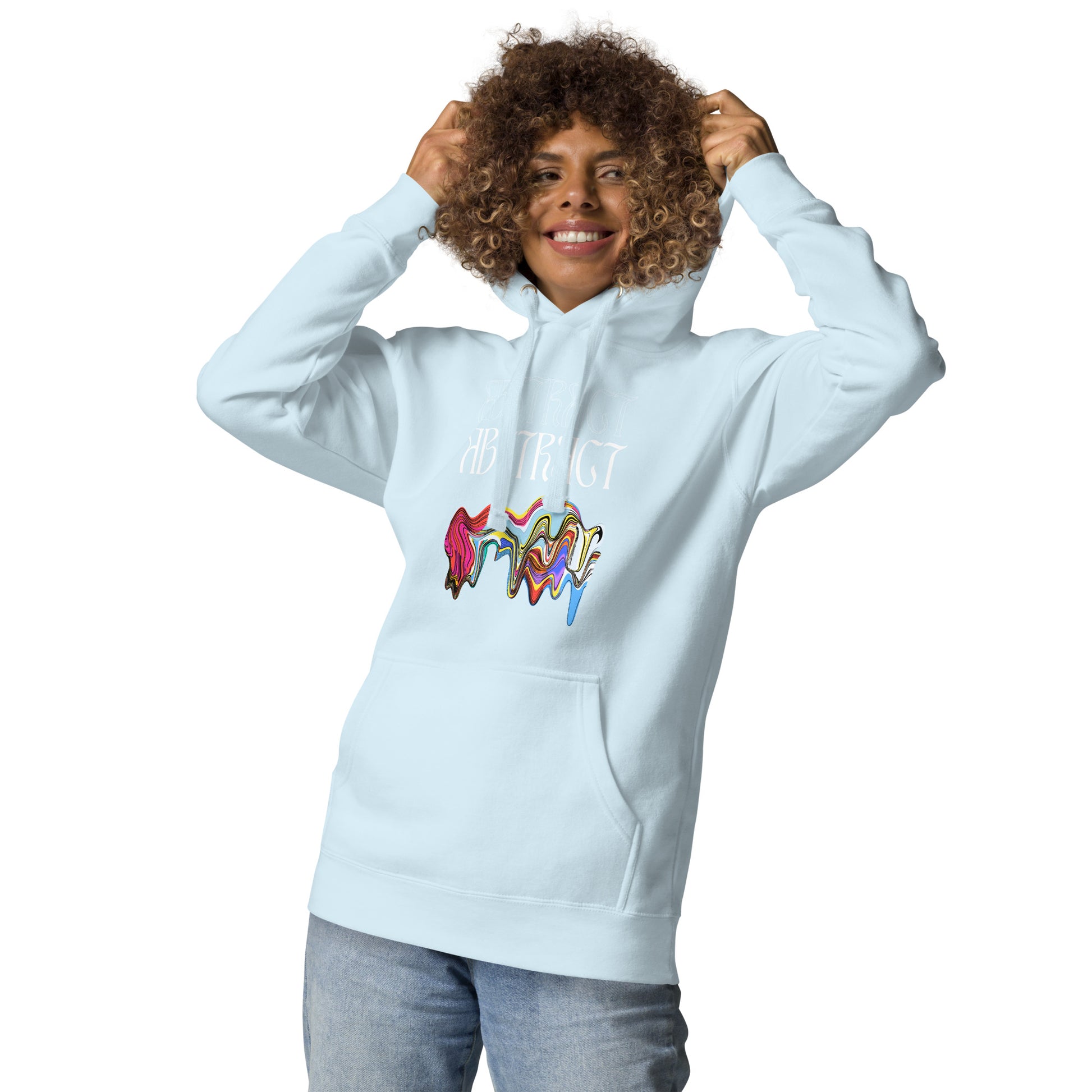 Abstract Unisex Hoodie- Colorful Art-Inspired Streetwear
